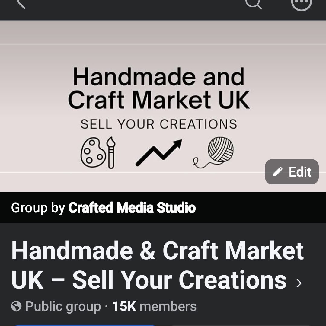 Screenshot of handmade and craft market UK Facebook group